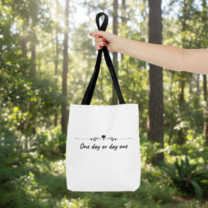 Canvas tote bag with motivation quote