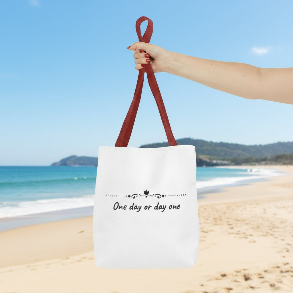 Canvas tote bag with motivation quote