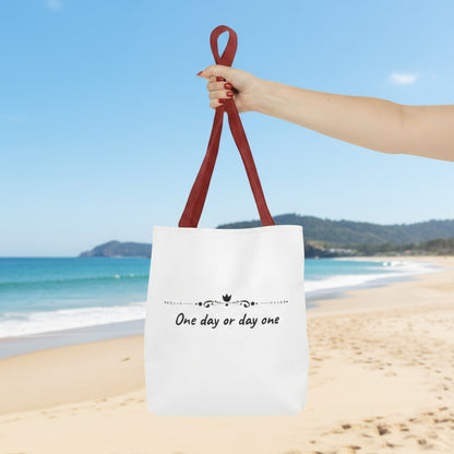 Canvas tote bag with motivation quote