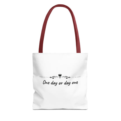 Canvas tote bag with motivation quote