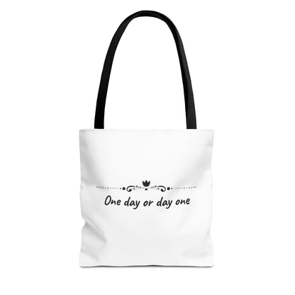 Canvas tote bag with motivation quote