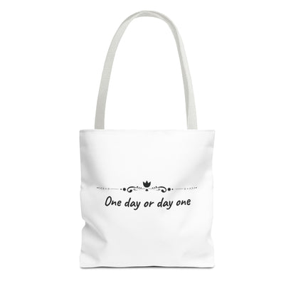 Canvas tote bag with motivation quote