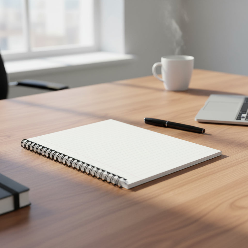 Notebook with motivational quote