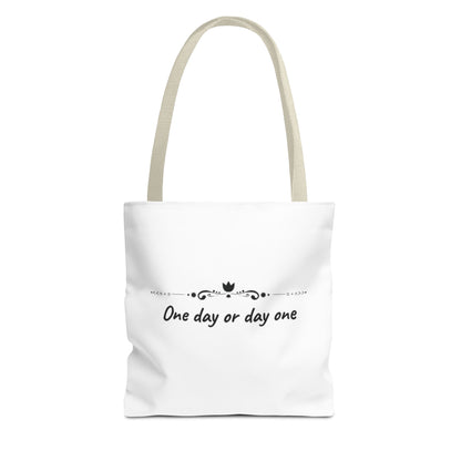 Canvas tote bag with motivation quote